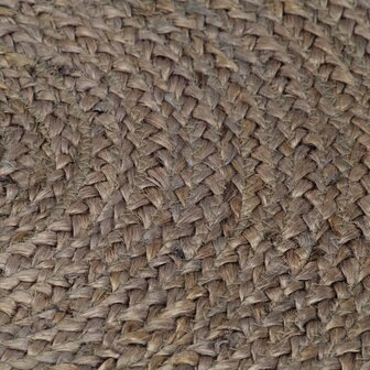 Vloerkleed handgemaakt rond 180 cm jute grijs 4