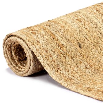 Vloerkleed handgemaakt 80x250 cm jute 2