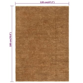 Vloerkleed lussenpool handgemaakt 120x180 cm jute en katoen 9
