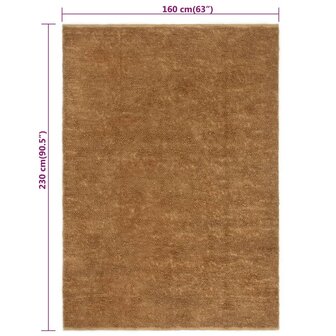 Vloerkleed lussenpool handgemaakt 160x230 cm jute en katoen 9