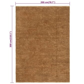 Vloerkleed lussenpool handgemaakt 200x300 cm jute en katoen 9