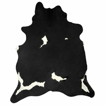 Vloerkleed 150x170 cm echte runderhuid zwart en wit 5