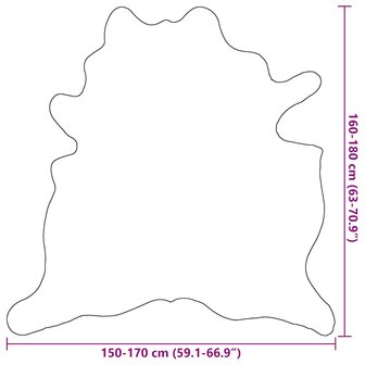 Vloerkleed 150x170 cm echte runderhuid zwart en wit 9