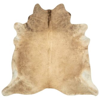 Vloerkleed 150x170 cm echte runderhuid beige 2