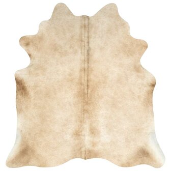 Vloerkleed 150x170 cm echte runderhuid beige 6