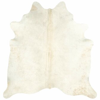 Vloerkleed 150x170 cm echte runderhuid beige 8