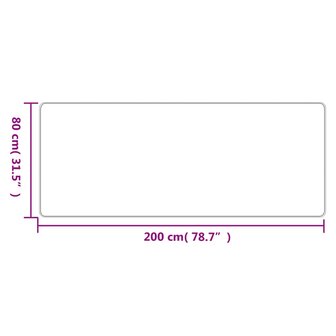 Tapijtloper 80x200 cm sisal-look zandkleurig 6