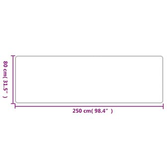 Tapijtloper 80x250 cm sisal-look zandkleurig 6