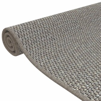 Tapijtloper 80x150 cm sisal-look zilverkleurig 5