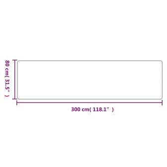 Tapijtloper 80x300 cm sisal-look zilverkleurig 6