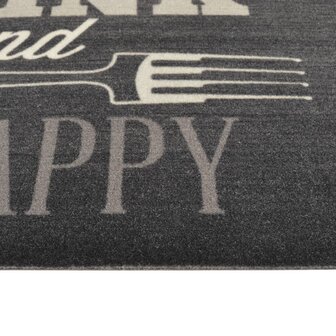 Keukenmat wasbaar keukenprint 45x150 cm fluweel zwart 4