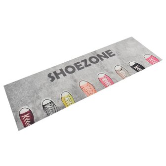 Keukenmat wasbaar shoezone-print 60x180 cm fluweel 1