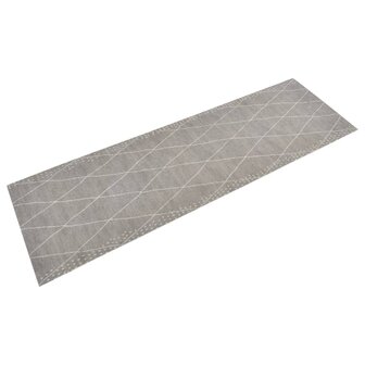 Keukenmat wasbaar geruit 60x180 cm fluweel 1