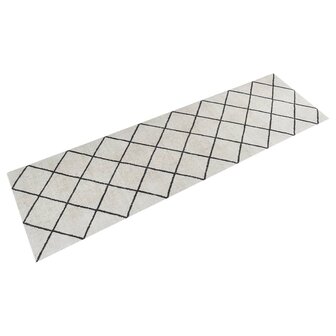 Keukenmat wasbaar geblokt 45x150 cm fluweel 1
