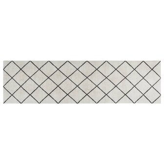 Keukenmat wasbaar geblokt 45x150 cm fluweel 2