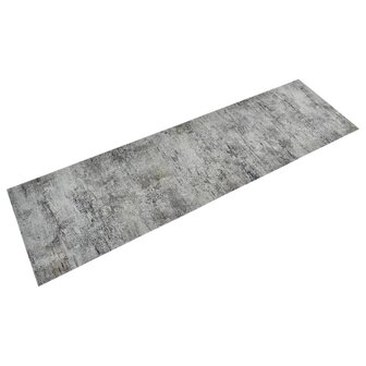 Keukenmat wasbaar betonprint 45x150 cm fluweel 1