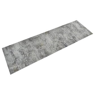 Keukenmat wasbaar betonprint 60x180 cm fluweel 1