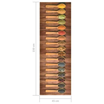 Keukenmat wasbaar Spoon 45x150 cm 6