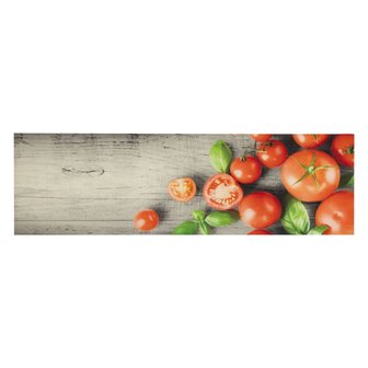 Keukenmat wasbaar tomatenprint 45x150 cm fluweel 2