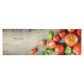 Keukenmat wasbaar tomatenprint 60x180 cm fluweel 2