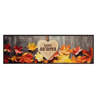 Keukenmat wasbaar herfstprint 60x180 cm fluweel 2