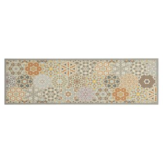Keukenmat wasbaar zeshoekpastelprint 45x150 cm fluweel 2