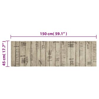 Keukenmat wasbaar hekprint 45x150 cm fluweel 5