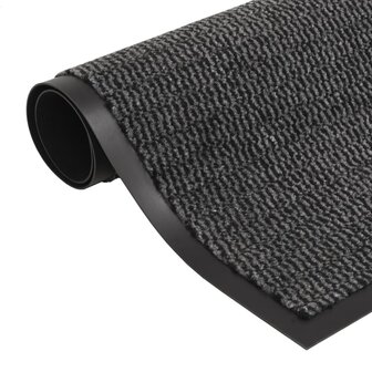 Droogloopmat rechthoekig getuft 90x150 cm antraciet 1