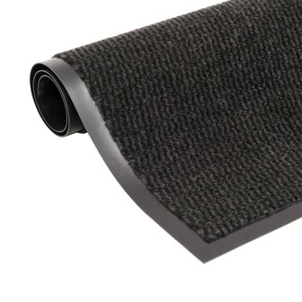 Droogloopmatten 2 st rechthoekig getuft 80x120 cm zwart 2