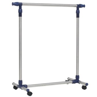 Kledingrek verstelbaar 165x44x150 cm roestvrij staal zilver 4