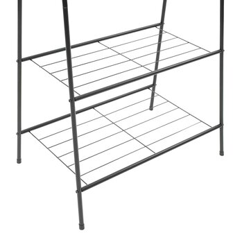 Kledingrek 59x35x150 cm zwart 4