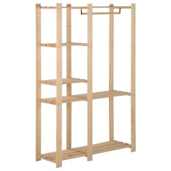 Kledingrek 110x38x170 cm massief grenenhout 1