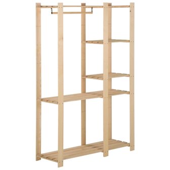 Kledingrek 110x38x170 cm massief grenenhout 2