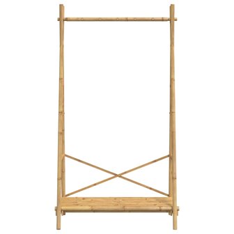 Kledingrek met schap 102x50x190 cm bamboe 5