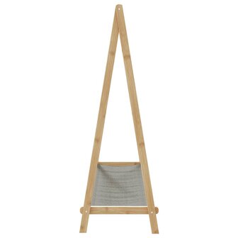 Kledingrek met schappen 106x34x102 cm bamboe 5