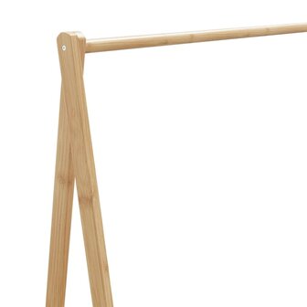Kledingrek met schappen 106x34x102 cm bamboe 7