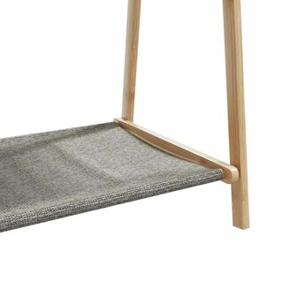 Kledingrek met schappen 106x34x102 cm bamboe 8