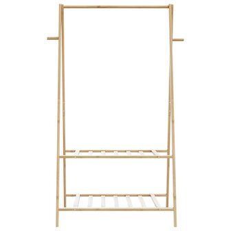 Kledingrek met schappen 96x45,5x150,5 cm bamboe 4