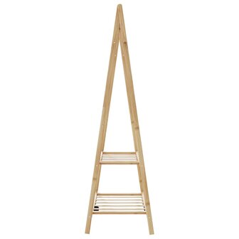 Kledingrek met schappen 96x45,5x150,5 cm bamboe 5