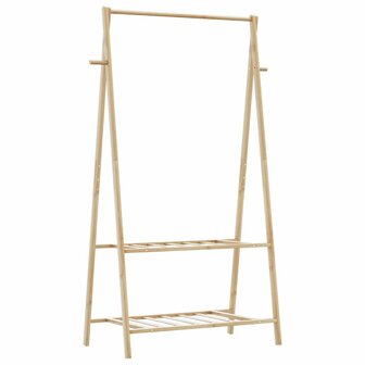 Kledingrek met schappen 96x45,5x150,5 cm bamboe 6