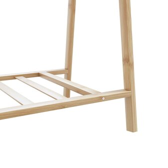 Kledingrek met schappen 96x45,5x150,5 cm bamboe 8