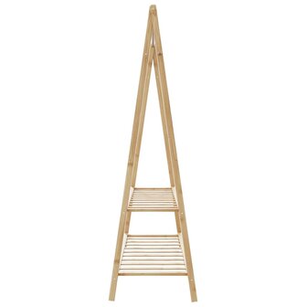Kledingrek met schappen 132x45,5x150,5 cm bamboe 5