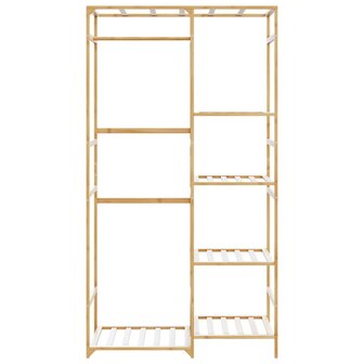 Kledingrek met schappen 100x50x184,5 cm bamboe 3