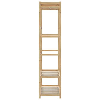 Kledingrek met schappen 80x40x175 cm bamboe 4