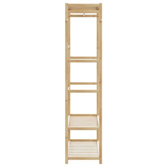 Kledingrek met schappen 110x40x175 cm bamboe 4