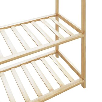 Kledingrek met schappen 110x40x175 cm bamboe 7