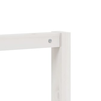 Kledingrek schoenenkast 113x40x157,5 cm massief grenenhout wit 7