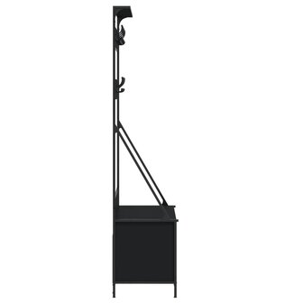 Kledingrek met schoenenrek 100x41x184 cm zwart 5