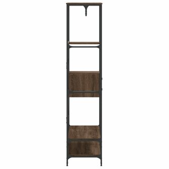 Kledingrek met schappen bewerkt hout bruin eikenkleur 5
