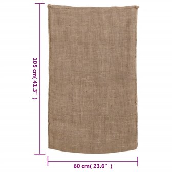 Jutezakken 5 stuks 220 g/m&sup2; 60x105 cm 100% jute 7